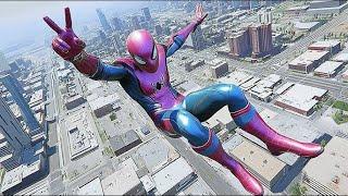 GTA 5 IRON SPIDER MAN x SPIDER VERSE Best Action Ragdolls!