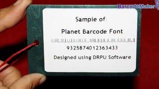 Generate barcode labels with Planet barcode font using Barcode Maker Software