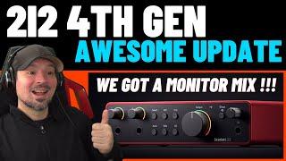 The Scarlett 2i2 4th Gen Big Update it Now Gets a Monitor Mix | This Is Amazing !!