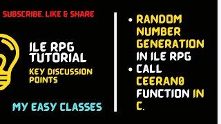 Random number generation in ILE RPG -Call C function CEERAN0 function in RPGLE.