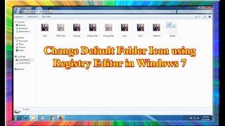 how to change the default folder icon in windows 7 using registry editor