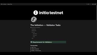 Tutor Install Node + Validator Initia