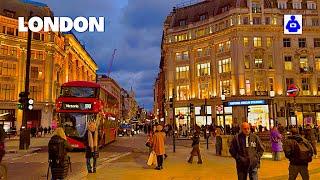 London Sunset Walk  Luxury Shopping BOND, OXFORD & REGENT Street | Central London Walking Tour HDR