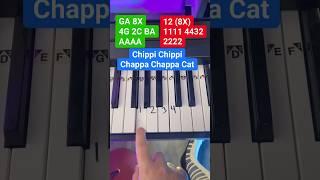 Chippi Chippi Chappa Chappa Cat Meme Piano Easy Tutorial   #piano #pianotutorial