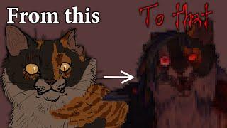 Turning dark forest characters into HORRYFYING MONSTERS (Warrior cats speedpaint+commentary)