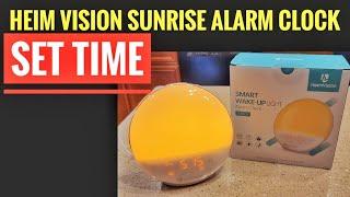SET TIME Heim Vision Sunrise Alarm  Clock 80S CHANGE TIME