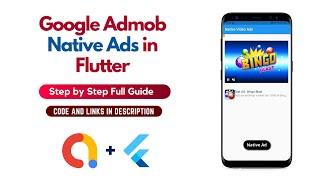 Integrate Google AdMob Native Video Ads in Flutter | Show Admob Native Ad in Flutter Full Guide