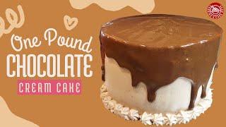 One Pound Chocolate Cream Cake Complete Recipe by Zubaida Cookbook