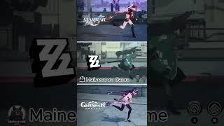 Honkai Star Rail vs ZZZ vs Genshin Impact | Running Animation #games #shorts #shortvideo #hsr #zzz