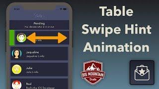 Table Row Swipe Hint Animation (iOS, Xcode 10, Swift 4)