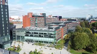 Alliance Manchester Business School campus from above