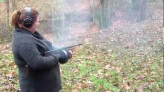 Chrissy Shooting A Fully Auto Tommy Gun / Thompson Machine Gun