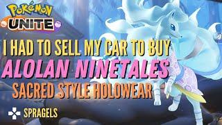 Alolan Ninetales Sacred Style Holowear costs $8000 - Pokemon Unite