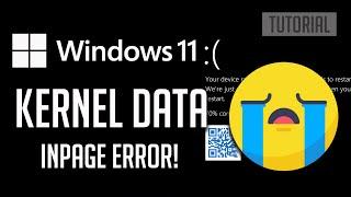 How To Fix KERNEL DATA INPAGE ERROR In Windows 11 | 2024
