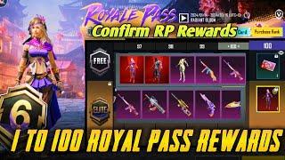 A6 ROYAL PASS // 1 TO 100 RP REWARDS // ACE 6 ROYAL PASS LEAKS (A6 ROYAL PASS PUBG/BGMI)