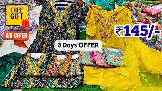 Charminar Wholesale Readymade Suits Aliya Cut ₹145/- 3 Days OFFER Kurtis Tops Leggins Plazzo Set