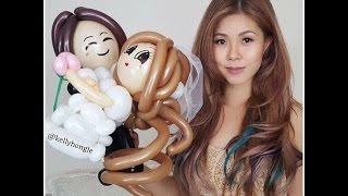 How to make a bride and groom balloon