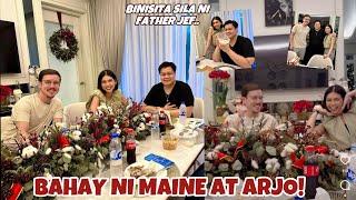 BAHAY NINA MAINE AT ARJO ATAYDE ANG GANDA BINISITA NI FATHER JEF  SWEET MAY REGALO PA FROM MAINE