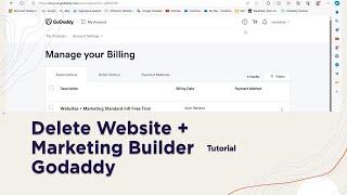 How to Delete Website + Marketing Builder Products from Godaddy