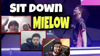 MIELOW THE GOAT GET TOLD TO "SIT DOWN"