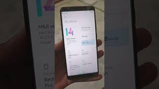 MIUI 14 Redmi Note 5 pro  & Android 12  #shortsvideo