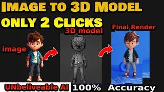 how to convert photo into 3d model in blender || 2d image to 3d model Using AI Tool