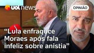 Lula enfraquece Moraes, faz falta equivalência e beneficia ao falar de anistia pelo 8/1, diz Kennedy