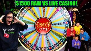 $1500 RAW VS GAMDOM! LIVE CASINO GAME MADNESS! DISCORD FOR REWARDS