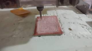 Milling PCB (easy way) - Finish copper bottom milling process