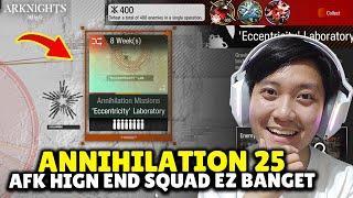 ANNIHILATION 25 ECCENTRICITY LABORATORY HIGH END SQUAD AFK STRATEGY - ARKNIGHTS INDONESIA