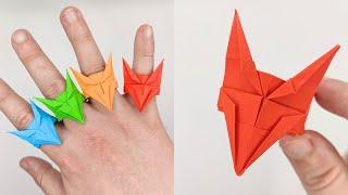 Origami DRAGON RING | How to make a paper rings