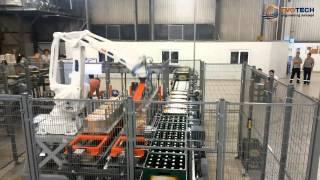 Evotech - cartons robotized feeder for crates