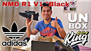 ADIDAS NMD R1 V2 "BLACK" MEN SHOES UNBOXING | TEAM SARIO | KABAYAN SNEAKERS