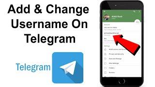 How To Add & Change Username On Telegram Account | Telegram App mai username change kaise kare