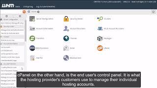 WHAT IS THE DIFFERENCE BETWEEN WEBHOST MANAGER WHM AND CPANEL