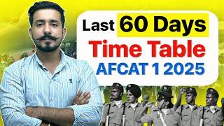 Lat 60 Days Timetable for AFCAT 1 2025 Exam !! Do not Miss This !!