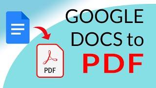 How to Turn a Google Docs into a PDF | Easy Tutorial