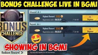 Bgmi Bonus Challenge Live In Bgmi  | bonus challenge not showing problem  | free G voucher |