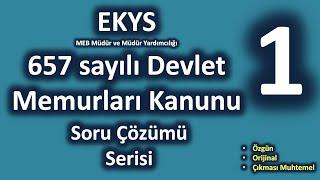 657 sayılı Devlet Memurları Kanunu Soru Çözümü 1 #EKYS