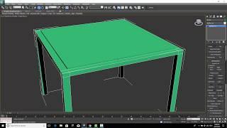 How to create table in 3D MaX using Editable poly