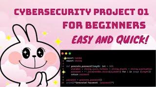 CYBERSECURITY PROJECT 01: PASSWORD GENERATOR IN PYTHON : EASY!