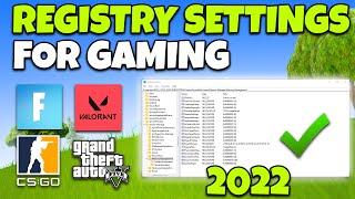 Best Registry Settings to Boost FPS In ALL GAMES - Improve Windows Performance 2022