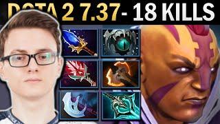 Anti-Mage Gameplay Miracle with 17 Kills and Bloodthorn - Dota 7.37