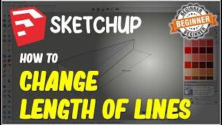 Sketchup How To Change Length Of Lines Tutorial