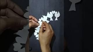 How to make easy paper sonwflake  #shorts #craft #papercutting #papercraft #diy #birds