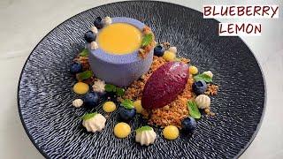 MICHELIN STAR Blueberry, Lemon & Cinnamon Dessert - Fine Dining Pastry Recipe