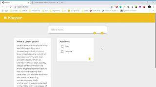 Google Keep Clone with React