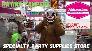 Juhlamaailma | Ratina Tampere, FINLAND | SPECIALTY PARTY SUPPLIES STORE