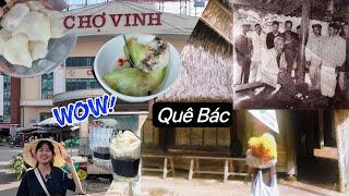 Pơ vlog | Pơ ghé thăm Quê Bác ,vào chợ vinh uống cafe bọt và ăn bánh đúc nộm