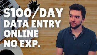 $100/Day Legit Work-From-Home Data Entry Jobs No Experience 2021